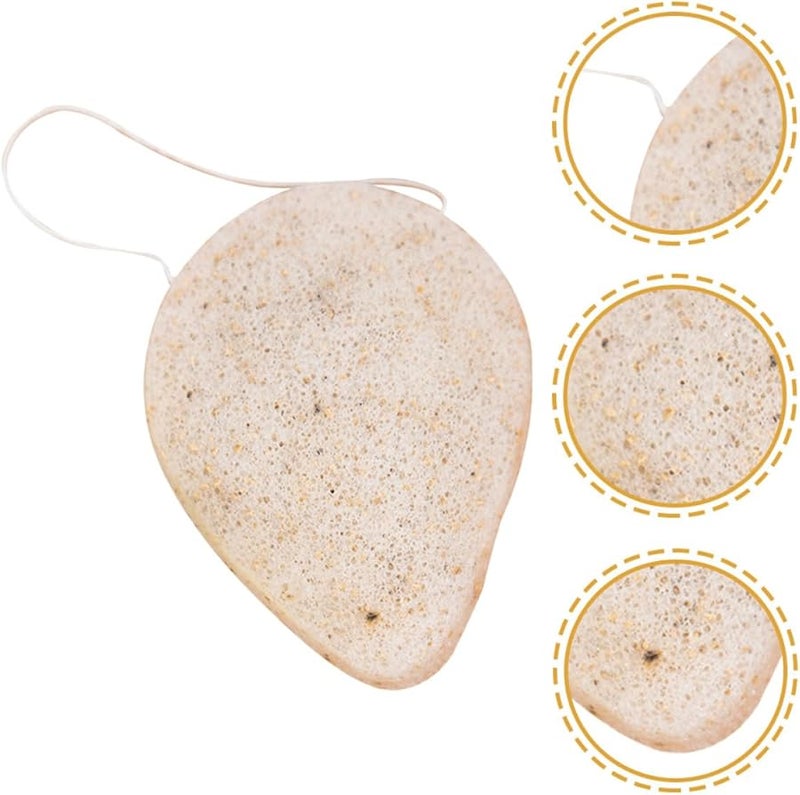 Natural Walnut Seed Facial Cleansing Sponge 2Pcs Set Reusable Exfoliating Face Wash Puff - Image 3